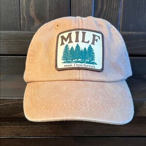 MILF (Man I Love Forests) Tan Forest Patch Baseball Cap